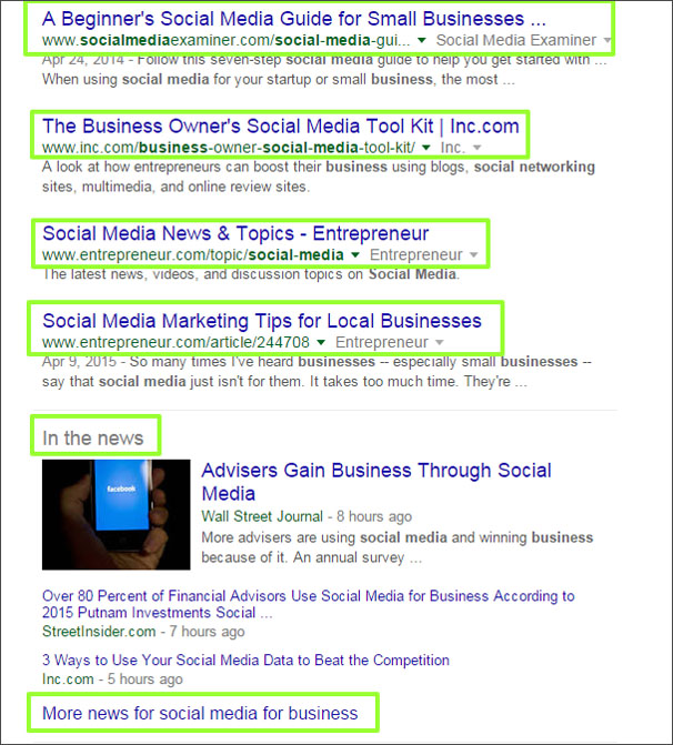 social media for business Google Search