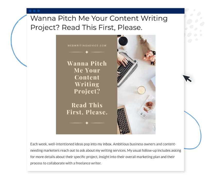 Consider: Blog post from Web Writing Advice
